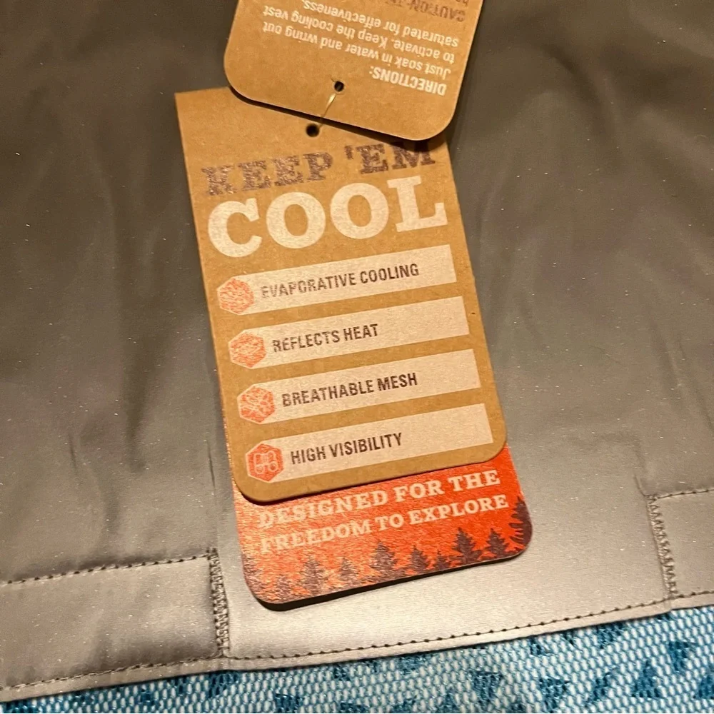 Arcadia Trails NWT Cooling Vest Dog Grey Blue High Visibility Breathable